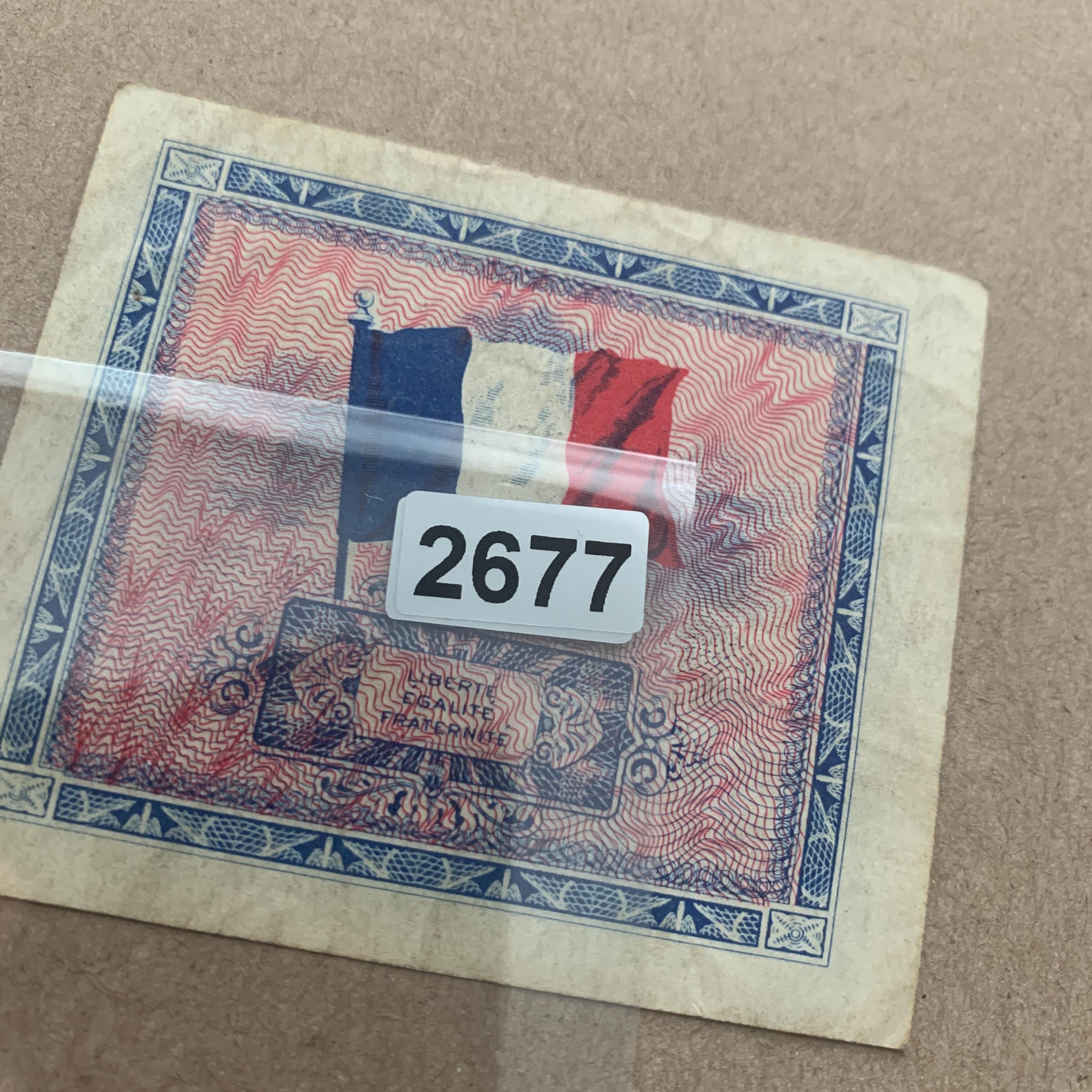 未使用 1944年 フランス 軍票 France 5 フラン francs 紙幣 Collectible 1944 French 2 And 5 franc bill | eBay