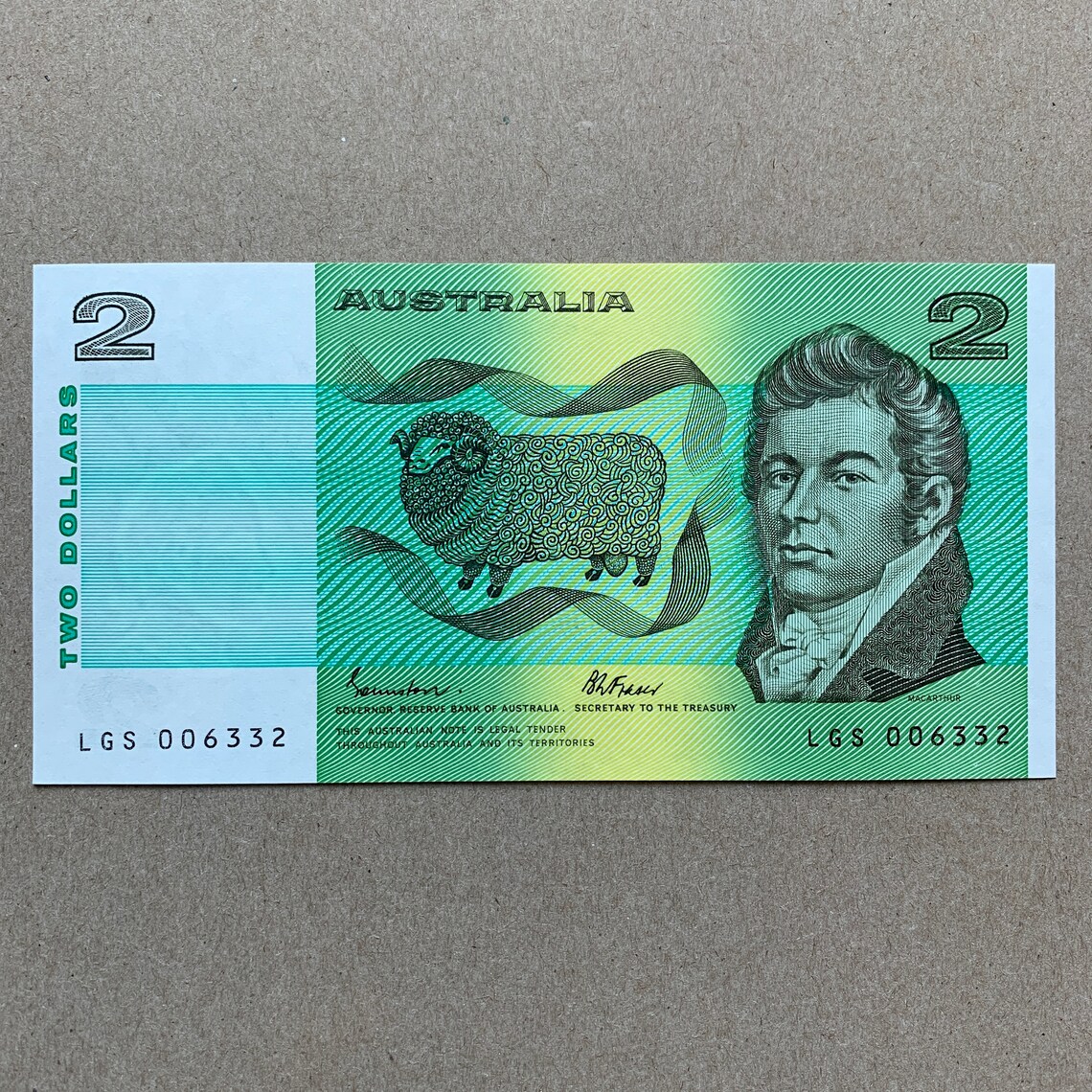 1985 Australian 2 Dollars Banknote. Australia Currency.John Etsy