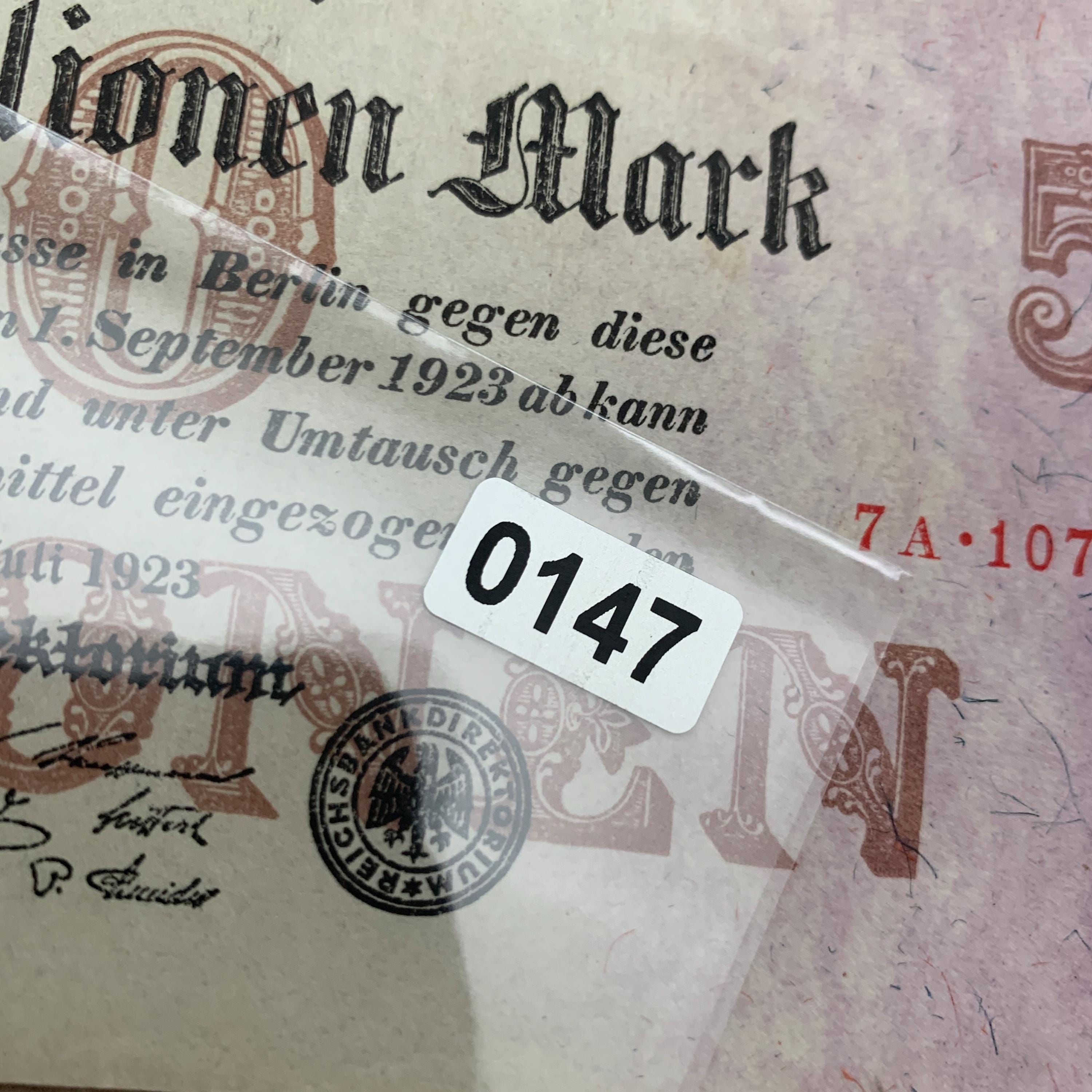 未使用 1923年 ドイツ 50ミリオンマルク mark 旧紙幣 古銭 ライヒス 未使用 1923年 ドイツ 50ミリオンマルク mark 旧紙幣 古銭