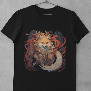 Kitsune T Shirt Fantasy Fox T-shirt Japanese Art