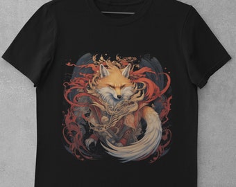 Kitsune T Shirt Fantasy Fox T-shirt Japanese Art
