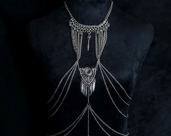 Handmade Gothic Layered Body Chain – Festival Fashion Jewelry