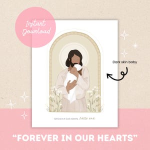 In His Arms Jesus and Baby, Child Loss, Angel Baby, Miscarriage, Stillborn, Grief, Jesus Artwork, Baby in Heaven Gift Ideas, Mother Gifts