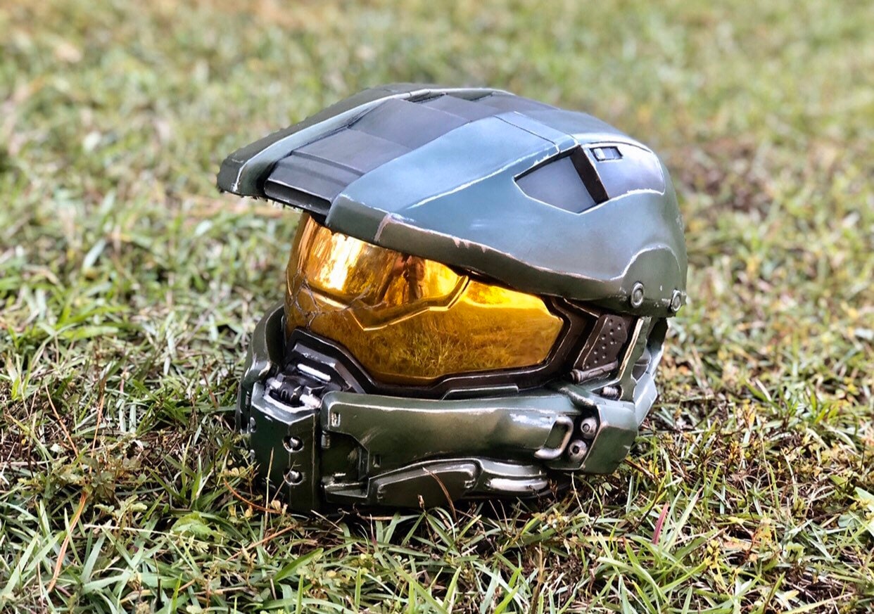 Halo Master Chief Helmet Wearable Full Size Halo Armor Spartan Etsy