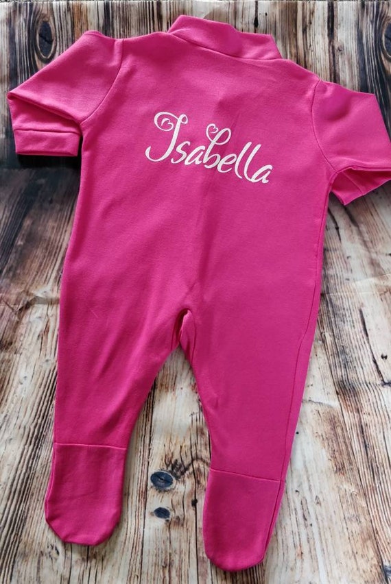 pink baby sleepsuits