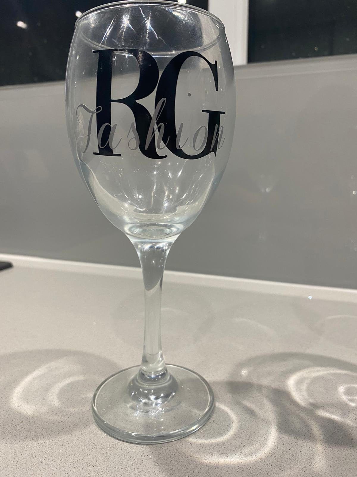 Personalised Monogram Name Wine Glasses Perfect For A Etsy