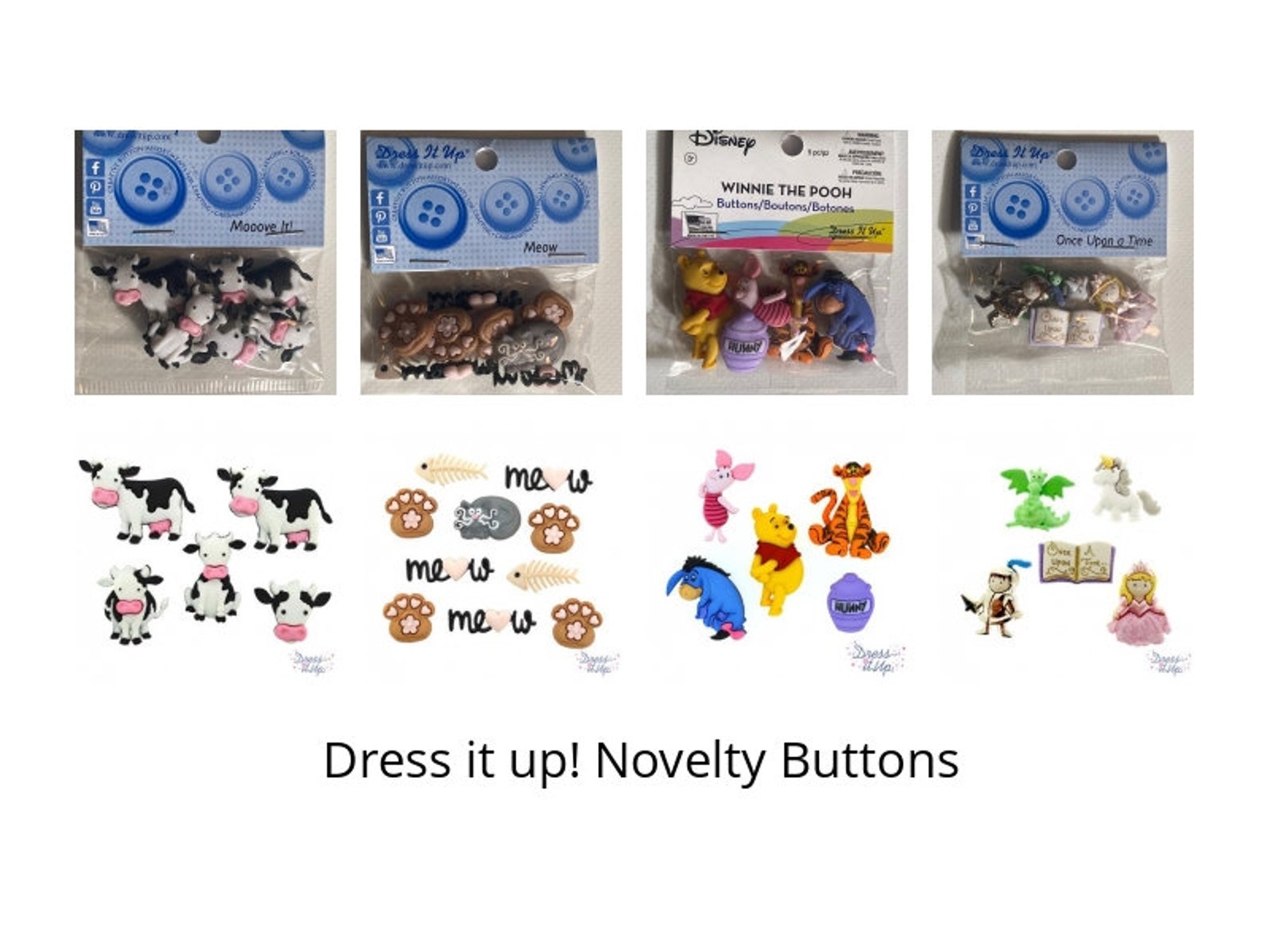 HUGE VARIETY OF Dress It up Novelty Craft Buttons Sewing Etsy UK