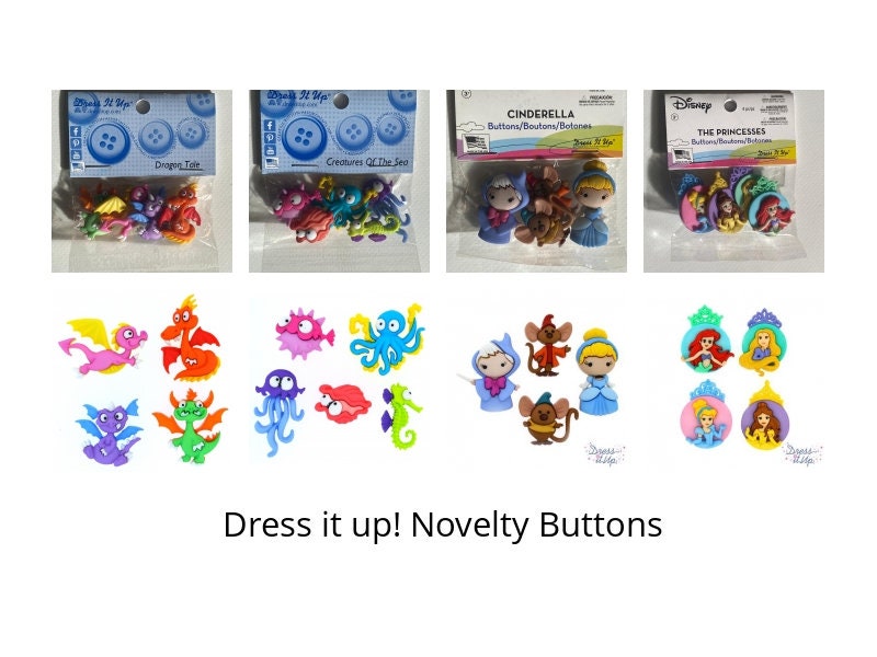 HUGE VARIETY OF Dress It up Novelty Craft Buttons Sewing Etsy UK