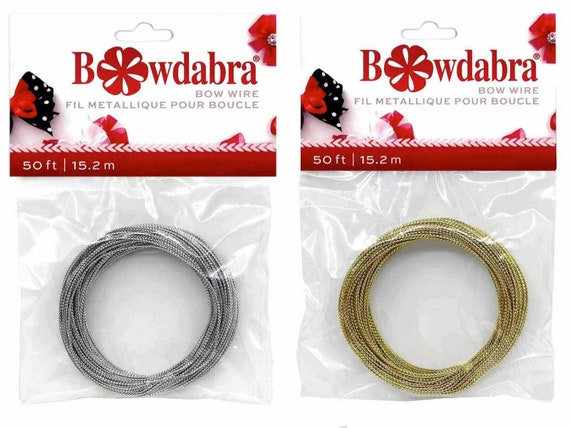 Bowdabra Bow Maker Wire-50ft 15.2 Metersgold or Silver Sameday