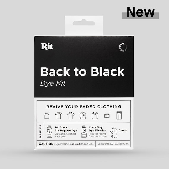 Rit Dye Back to Black Dye Kit Fabric Dye Restore Faded Clothes 