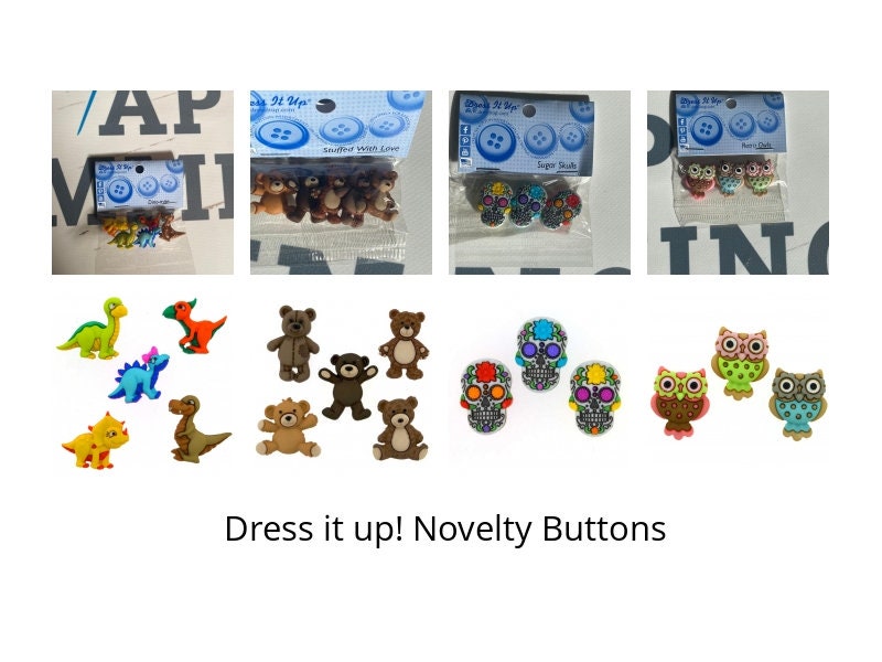 HUGE VARIETY OF Dress It up Novelty Craft Buttons Sewing Etsy UK