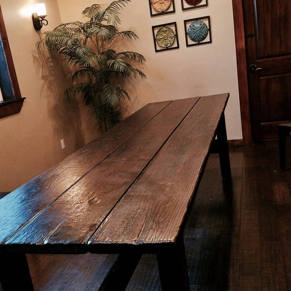 Distressed Dining Table and Chairs Etsy