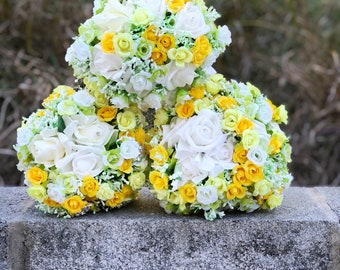 Yellow bouquet • sunshine bouquet • golden bouquet • gold bouquet • boutonnières • bouquet sets • wedding bouquet • bridal bouquet •