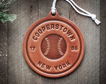 Cooperstown New York Baseball Holiday|Christmas Ornament