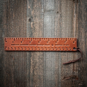 Leather Desktop Ruler - Etsy