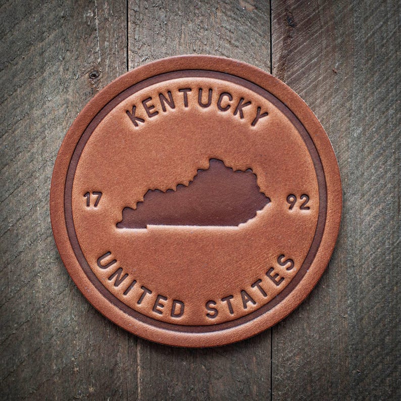 SugarhouseLeather State Silhouette Coaster - Thumbnail 2