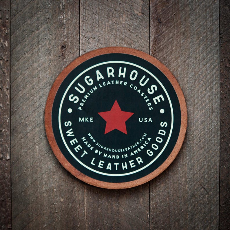 SugarhouseLeather State Silhouette Coaster