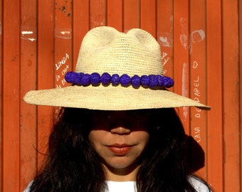 malleable fedora silhouette / Wide-brimmed panama hat in crochet style/ fun hat/