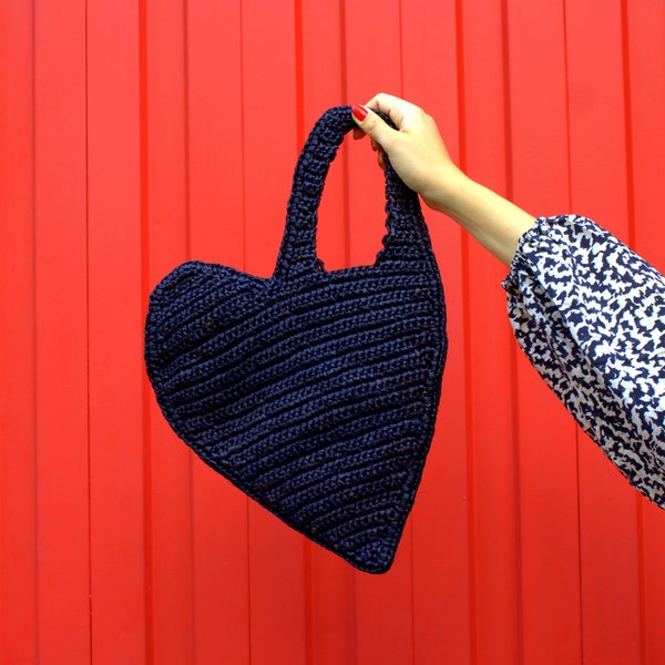 Sac en paille au crochet Mi Corazón