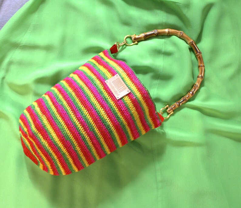 BOLSO SHIGRA MULTICOLOR rayas naranjas