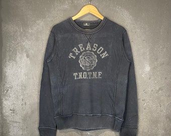 Zeldzame Vintage 291295 Homme Japanse merk Treason Hunt Tribal Crewneck