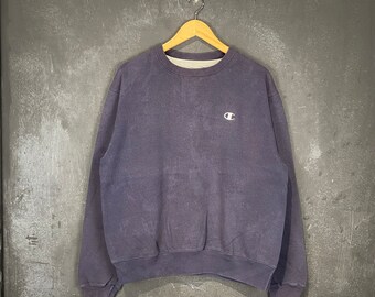 Vintage y2k Champion Small Logo Essential Faded Boxy Crewneck