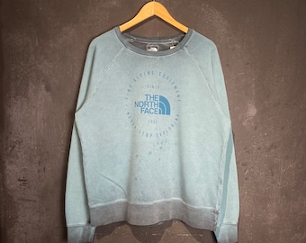 Rare The North Face Big Logo Washed Crewneck