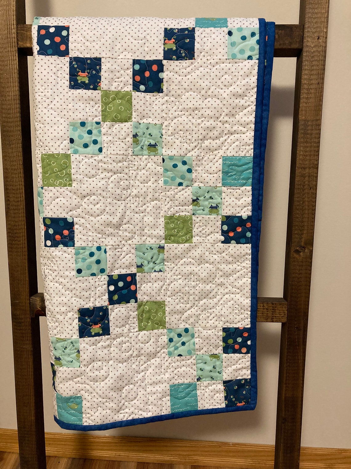 Baby boy classic Irish chain quilt kit. Patchwork quilt kit Etsy
