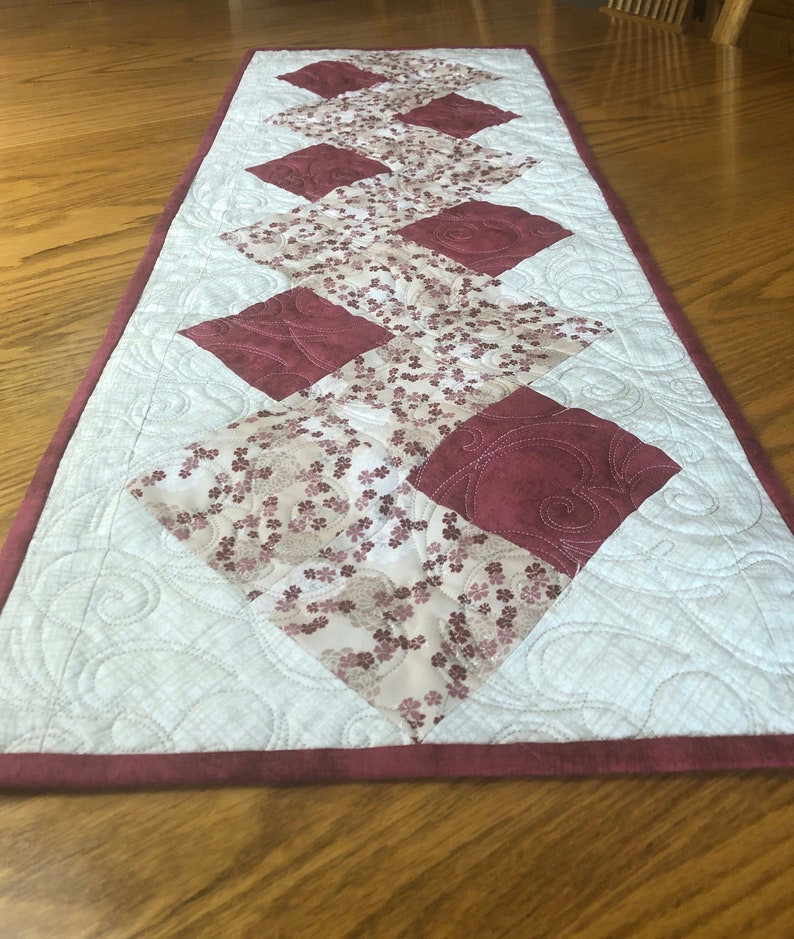 Valentine Love Knot Table Runner Quilt Kit from QuiltieSisterS Etsy