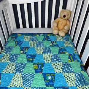 Toadily Cute Pre cut Tumbler Baby Quilt Kit, Toddler Quilt Kit, everything is pre cut and ready to sew, from QuiltieSisterS image 2