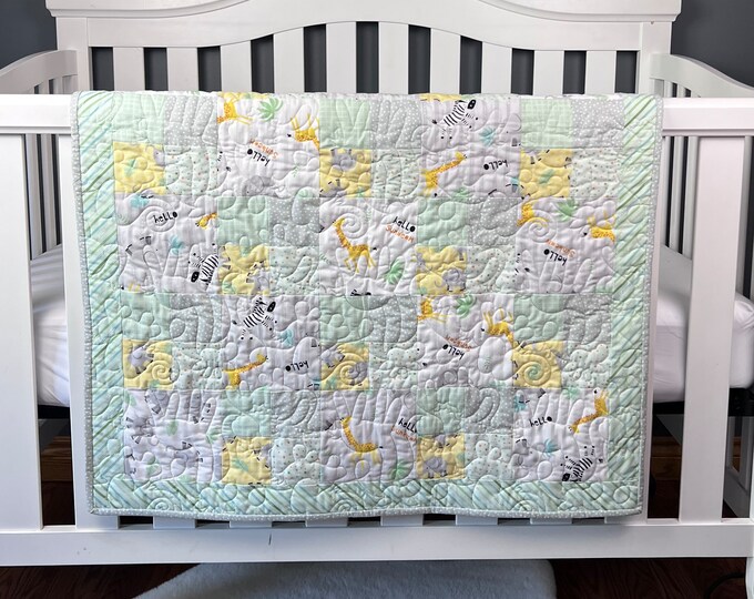 Quiltiesisters Baby Quilt Kit, Hello Sunbeam Gender Neutral Baby Quilt