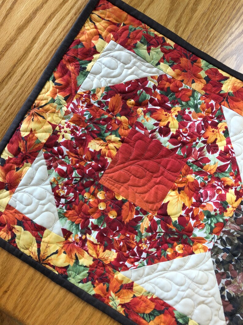 Fall Table Runner Quilt Kit in Wreath Design from Etsy