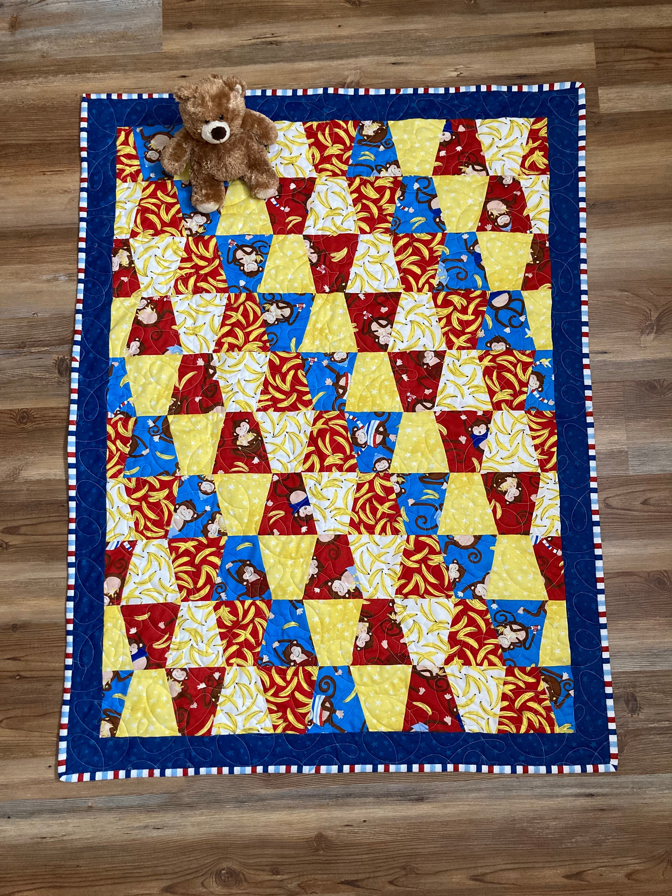 Monkey Business Quilt Kit Baby Quilt Kit Pre Cut Baby Quilt Etsy Canada