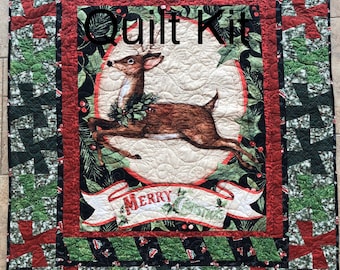 Woodland Christmas Quilt Kit 57" X 65" From QuiltieSisterS!