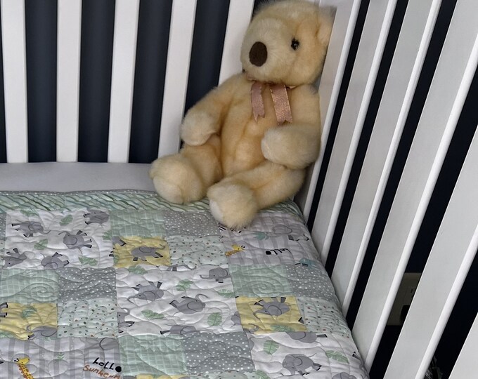 Quiltiesisters Baby Quilt Kit, Hello Sunbeam Gender Neutral Baby Quilt