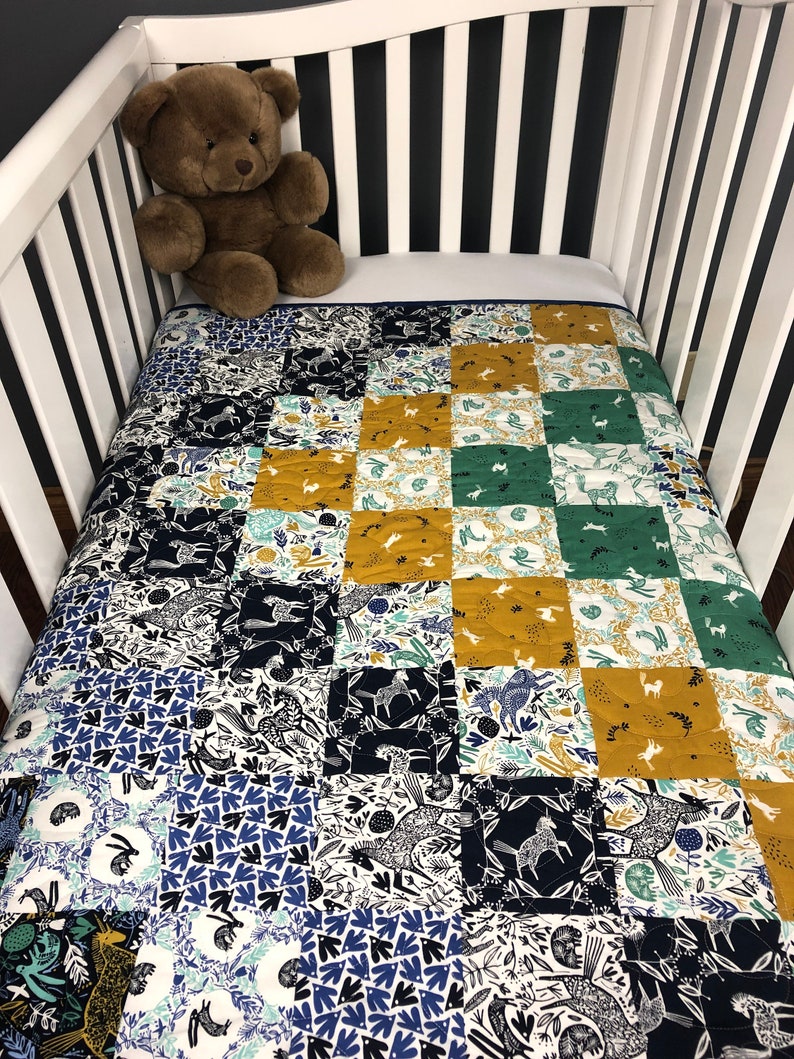 Woodland Baby Quilt Kit Charm Pack Squares From Quiltiesisters Etsy