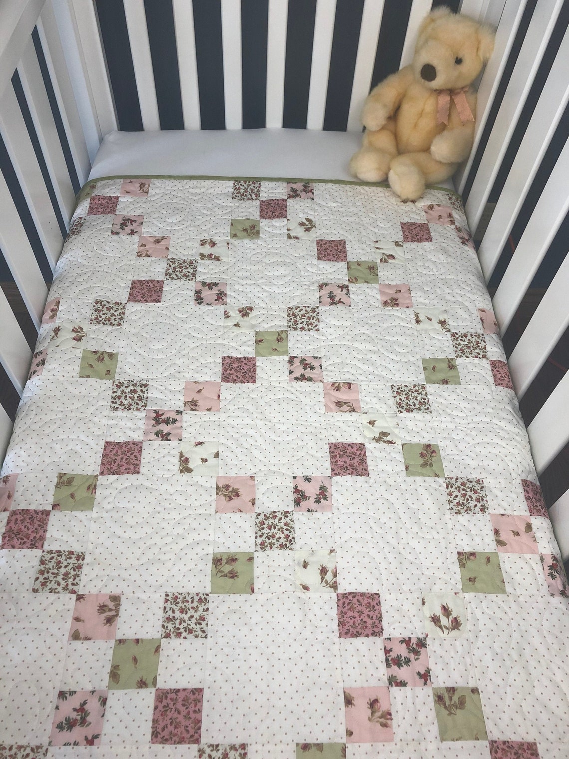 Rose's Irish Chain Baby Quilt Kit PreCut ready to sew Etsy
