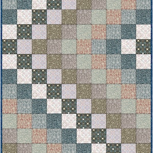 BlueBell Woods Charm Pack Throw Size Quilt Kit Precut Ready to Sew From QuiltieSisterS!  Kits for Beginners using Charm Squares for Quilting