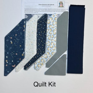 Orion Baby Boy Chevron Quilt Kit from QuiltieSisterS. Everything is pre-cut, ready for you to sew Quilt Kit Only