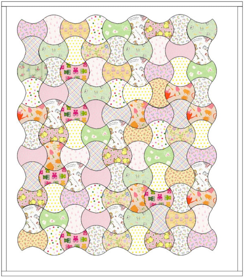 Baby Girl Quilt Kit Baby Quilt Kits Scrappy Apple Core Baby Etsy Canada