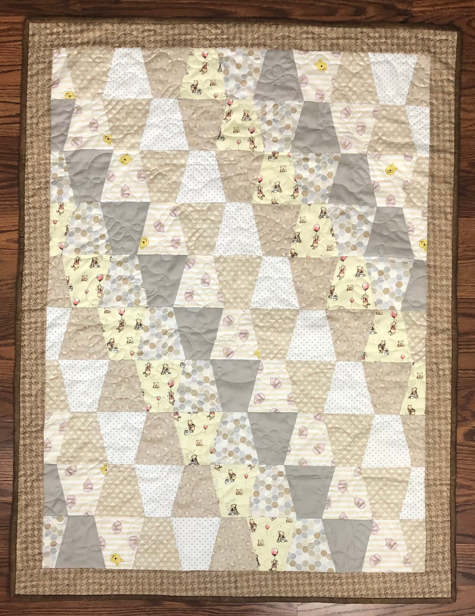 Winnie The Pooh Baby Handmade Quilt Finished and Ready to Ship | Etsy