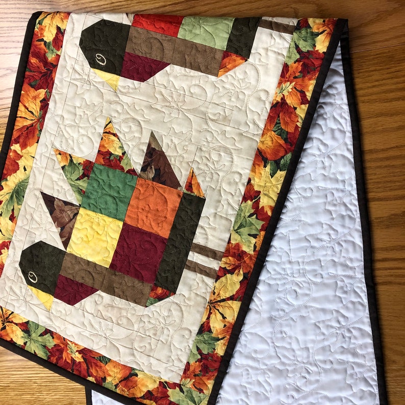Thanksgiving Turkey Table Runner Pre Cut Quilt Kit From Etsy