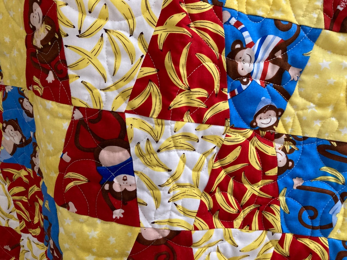 Monkey Business Quilt Kit Baby Quilt Kit Pre Cut Baby Quilt Etsy Canada