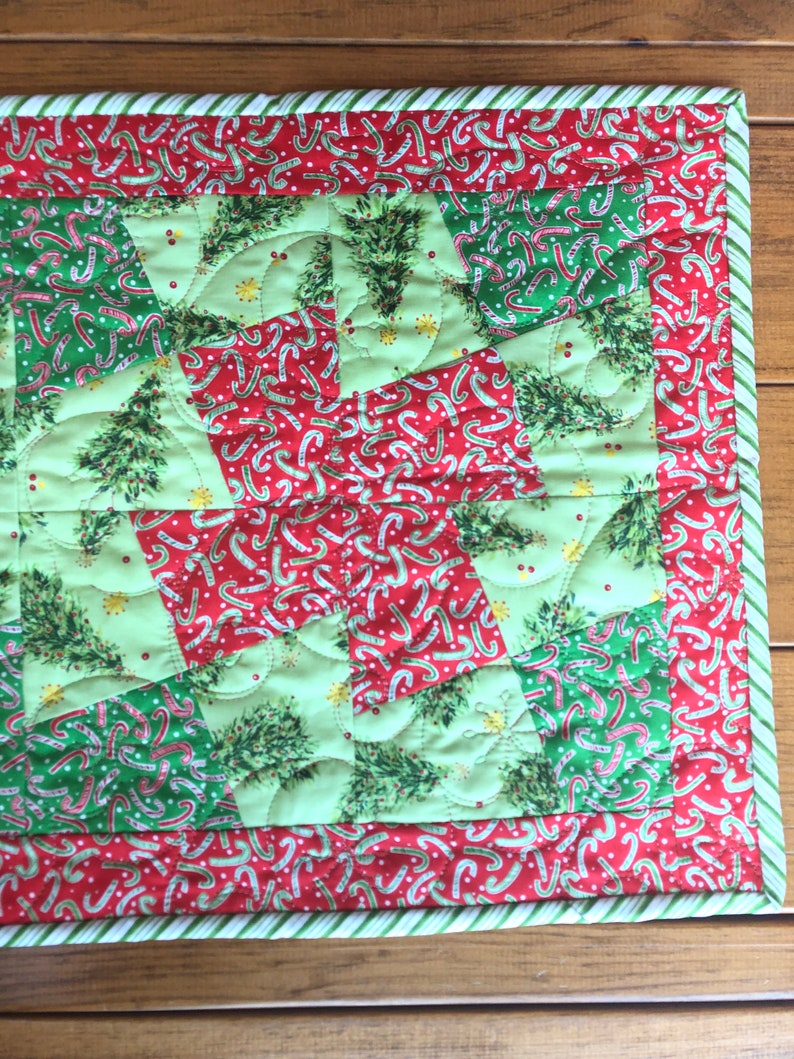 Easy Christmas Table Runner Quilt Kit Candy Cane Christmas Etsy Canada