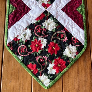 Christmas Quilt Kits, Poinsettia Table Runner, Pre cut quilt kits for beginners, Christmas Table Runner Quilt Kits from QuiltieSisterS image 9