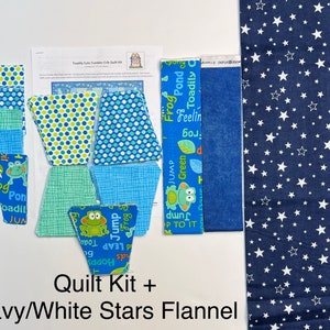 Toadily Cute Pre cut Tumbler Baby Quilt Kit, Toddler Quilt Kit, everything is pre cut and ready to sew, from QuiltieSisterS image 5