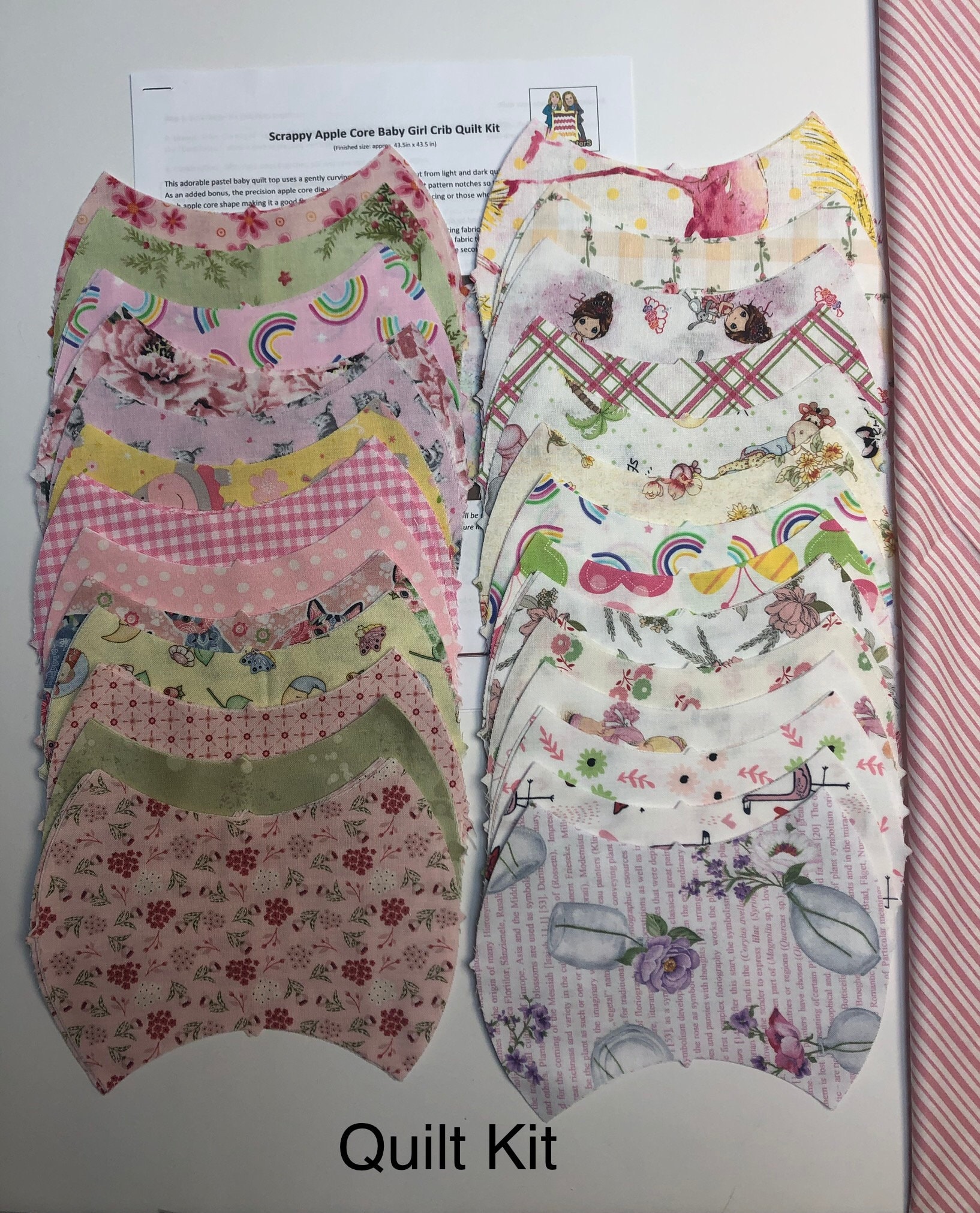 Baby Girl Quilt Kit From Quiltiesisters. Precut Ready for You Etsy