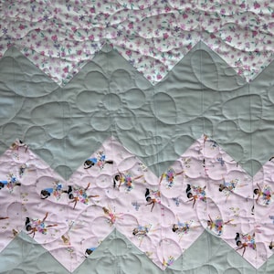 Pink Baby Girl Quilt Kit from QuiltieSisterS. Tiny Dancer quilt kit, everything is pre-cut, ready for you to sew image 3