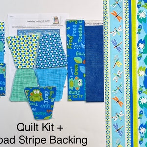 Toadily Cute Pre cut Tumbler Baby Quilt Kit, Toddler Quilt Kit, everything is pre cut and ready to sew, from QuiltieSisterS image 6