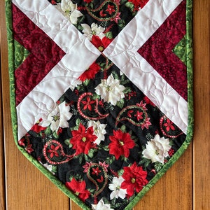 Christmas Quilt Kits, Poinsettia Table Runner, Pre cut quilt kits for beginners, Christmas Table Runner Quilt Kits from QuiltieSisterS image 7